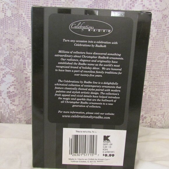 Celebrations By Radko Hand Crafted Glass Snowman Ornament 2012 Purple - Picture 3 of 9